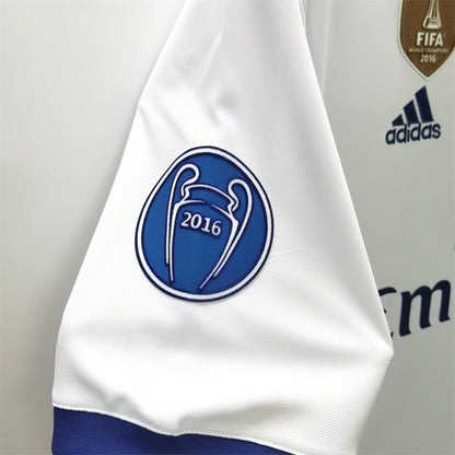 Real Madrid 16-17 Home ECL Patches Shirt
