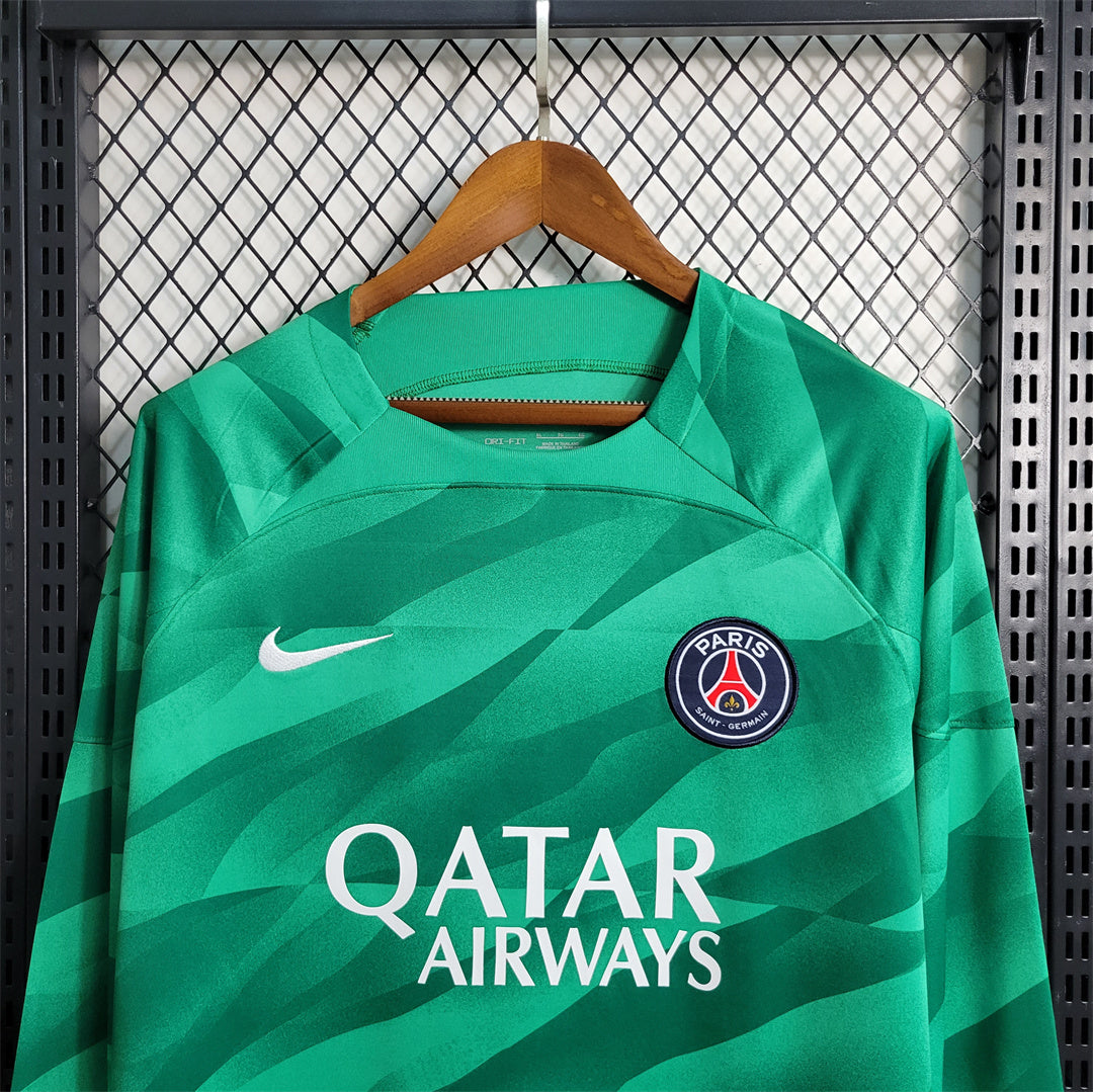 PSG 23-24 Goalkeeper Long Sleeve Shirt Green