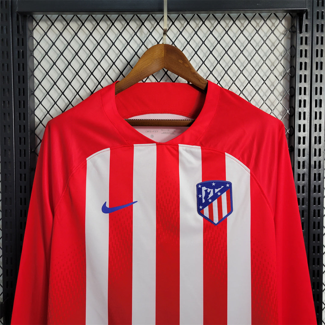 Atletico Madrid 23-24 Home Long Sleeve Shirt