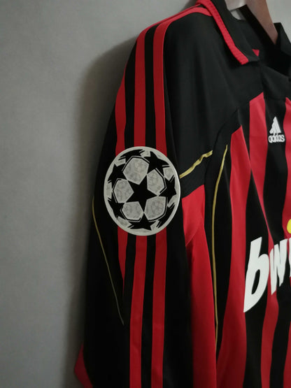 AC Milan 06-07 Home Long Sleeve Shirt KAKA ECL Patches