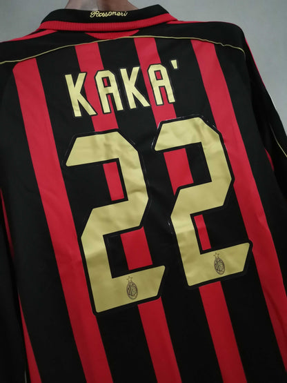 AC Milan 06-07 Home Long Sleeve Shirt KAKA ECL Patches