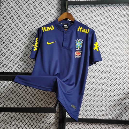 Brazil Low Neck Polo Shirt Royal Blue