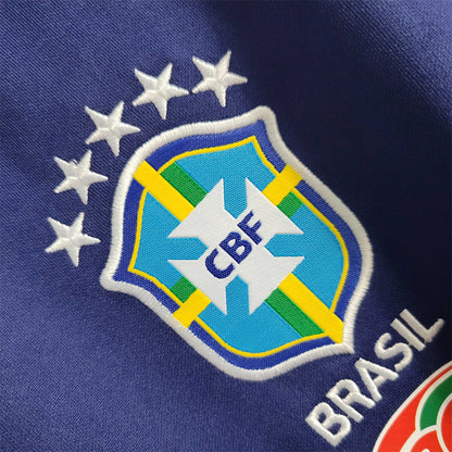 Brazil Low Neck Polo Shirt Royal Blue