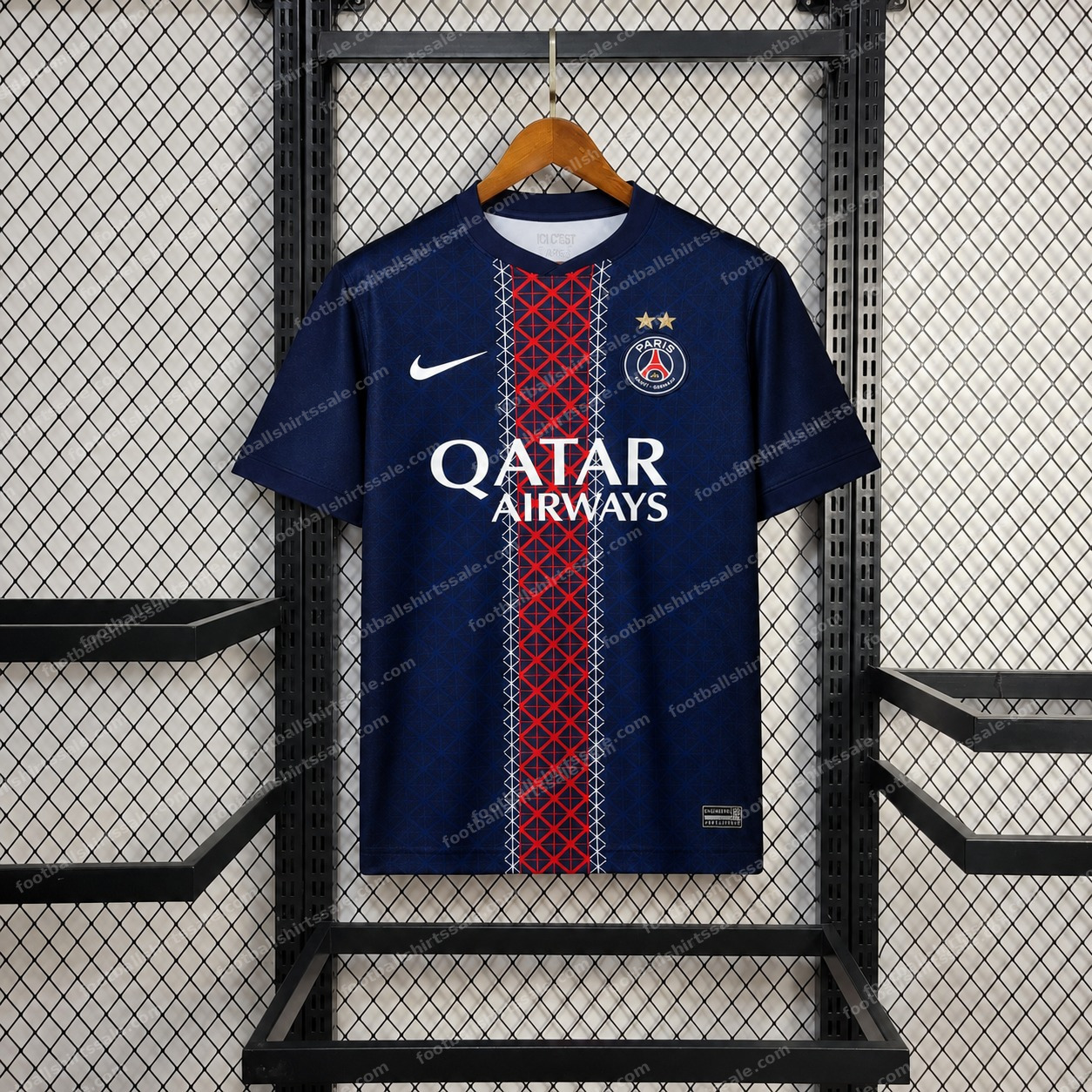 2025/2026 2 Stars PSG Paris Saint-Germain Back 2 Back Home Football Shirt - Detail 1