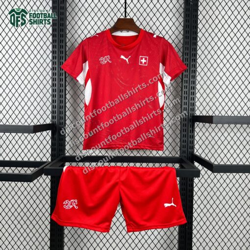 2026 Switzerland Home World Cup Football Jersey Kids Size