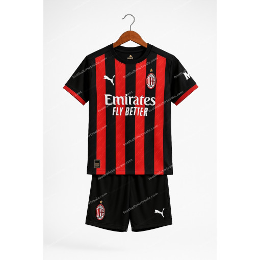 2025/2026 AC Milan Home Football Shirt Kids Size