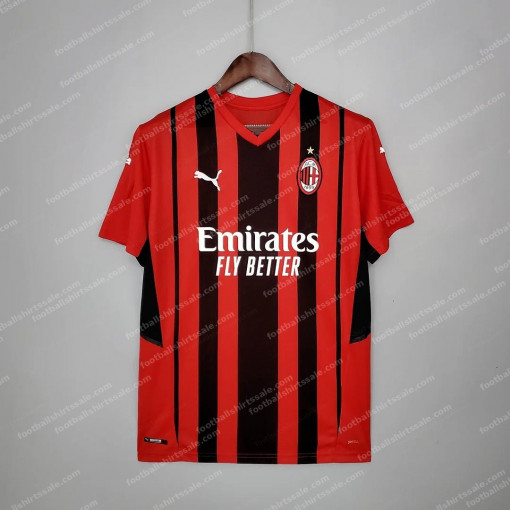 AC Milan Soccer Jersey Home 2021/2022 Retro