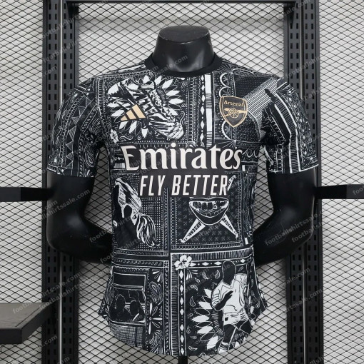 2024/2025 Arsenal Black pre-match Football Shirt - Player Version