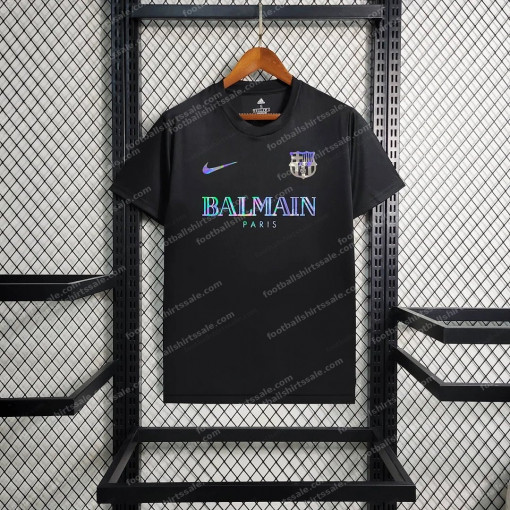2024/2025 Barcelona Black Balmain Shirt