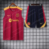 2024/2025 Barcelona pre-match training Red Jersey+Shorts 1:1 Thai Quality