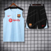 2024/2025 Barcelona Pre-match Training White Jersey+Shorts 1:1 Thai Quality