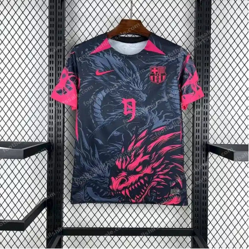 2025/2026 Barcelona Special Edition Dark and Pink Football Shirt