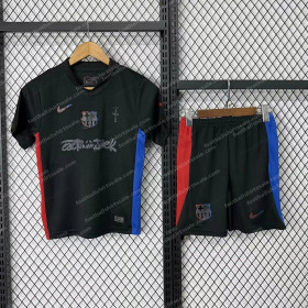2024/2025 Barcelona x Travis Scott Kids Size Away Football Jersey