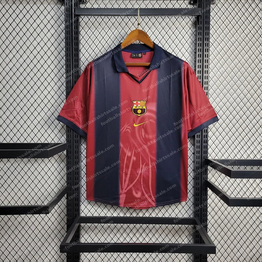 Barcelona x Travis Scott Retro 2000/01 Home Skeleton Jersey