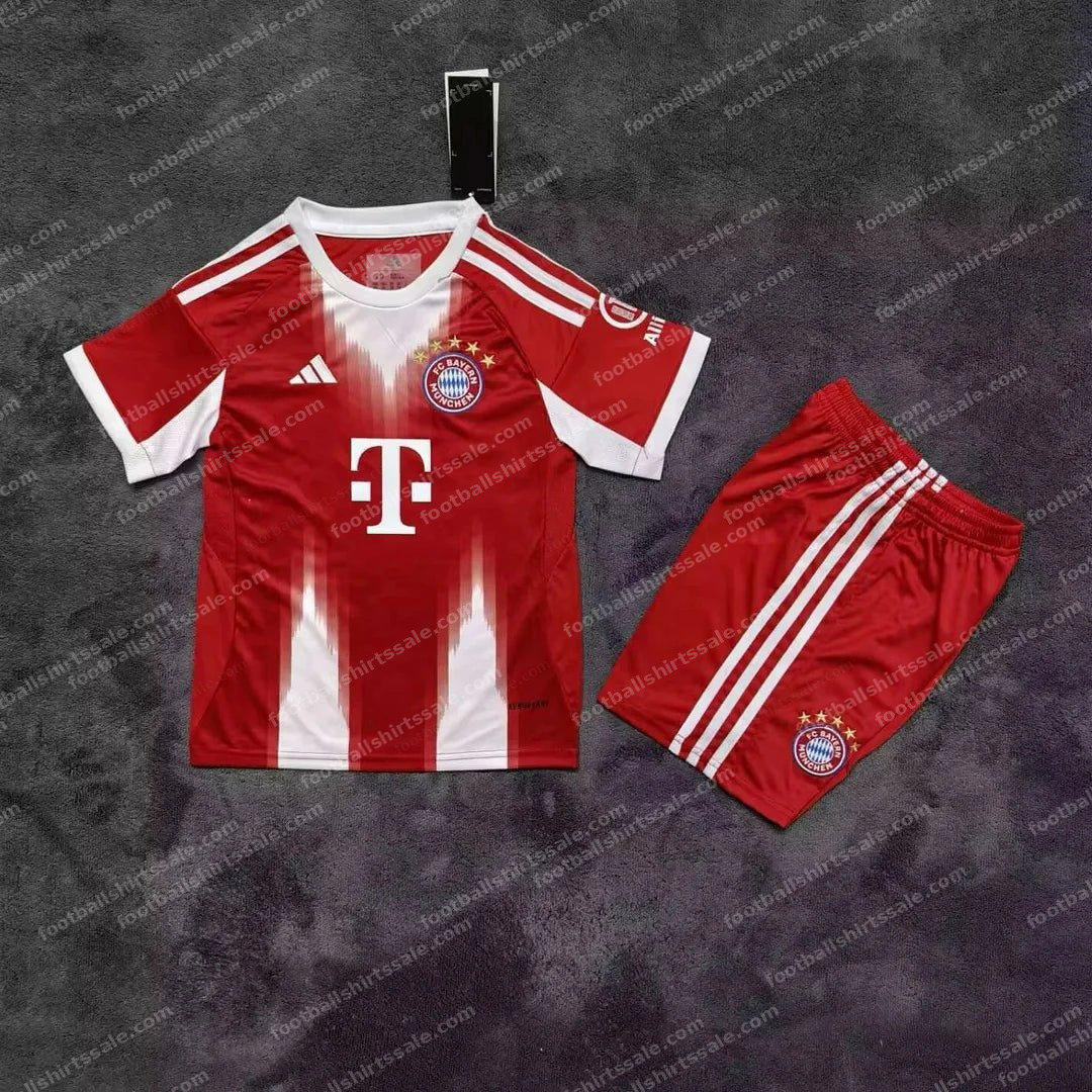 2025/2026 Bayern Munchen Home Football Shirt Kids Size