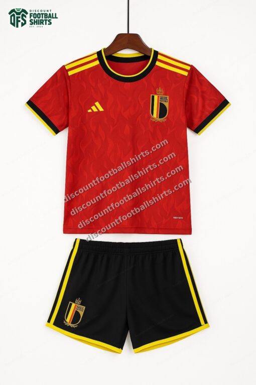 2026 Belgium Home World Cup Football Shirt Kids Size