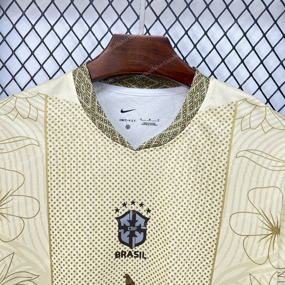 2026 Brazil Arara Aurora Gold Special Edition Football Shirt - Detail 3