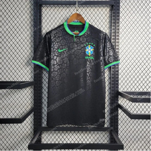 Brazil 2024 Black Leopard Special Edition Football Shirt