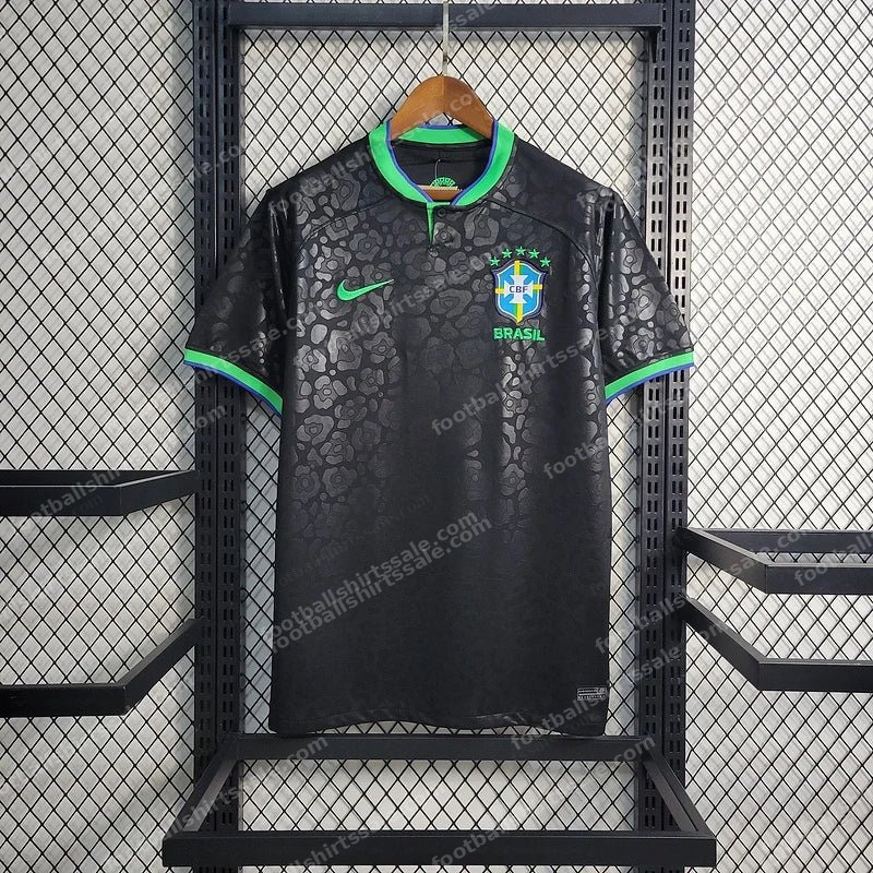 Brazil 2024 Black Leopard Special Edition Football Shirt