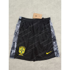 2024 Brazil Special Edition Black Gray Soccer Shorts