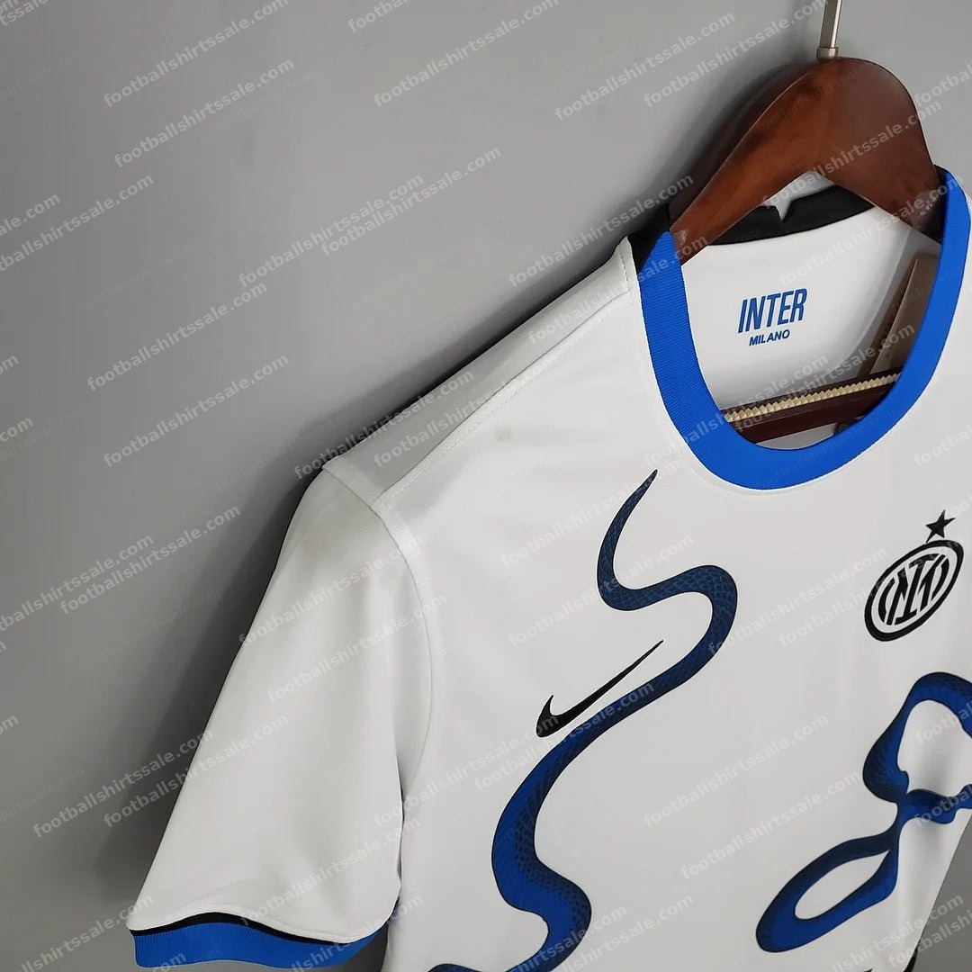 Internazionale Milan Football Jersey White 2021/2022 Retro 1:1 Thai Quality Away - Detail 2