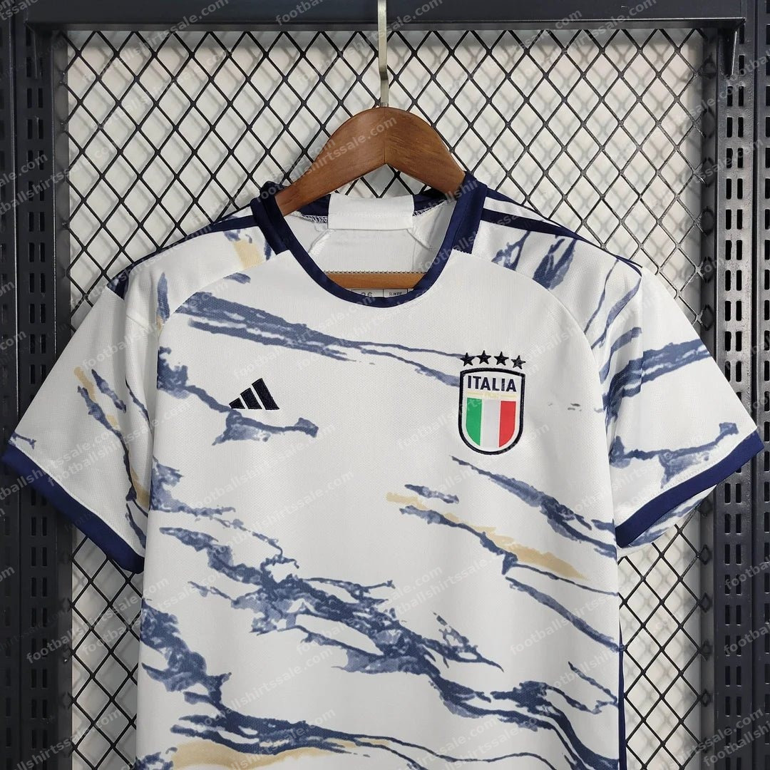 2023 Italy Away Soccer Shirt Kids Size - Detail 2