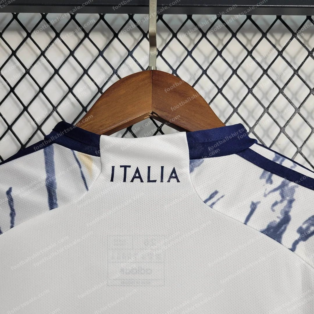 2023 Italy Away Soccer Shirt Kids Size - Detail 6