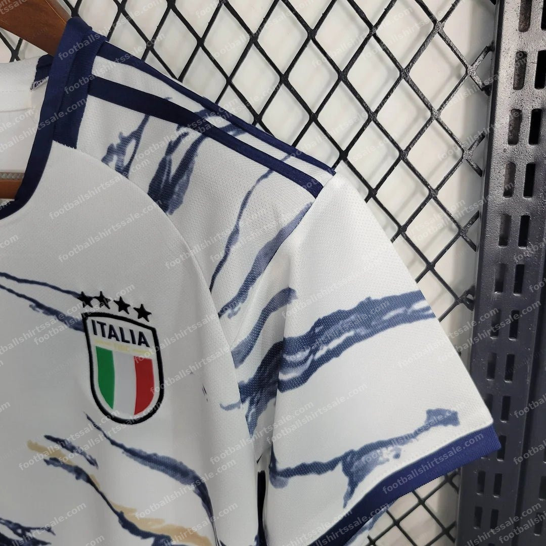 2023 Italy Away Soccer Shirt Kids Size - Detail 7