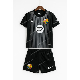 2025/2026 Kids Size Barcelona Black Goalkeeper Football Kit
