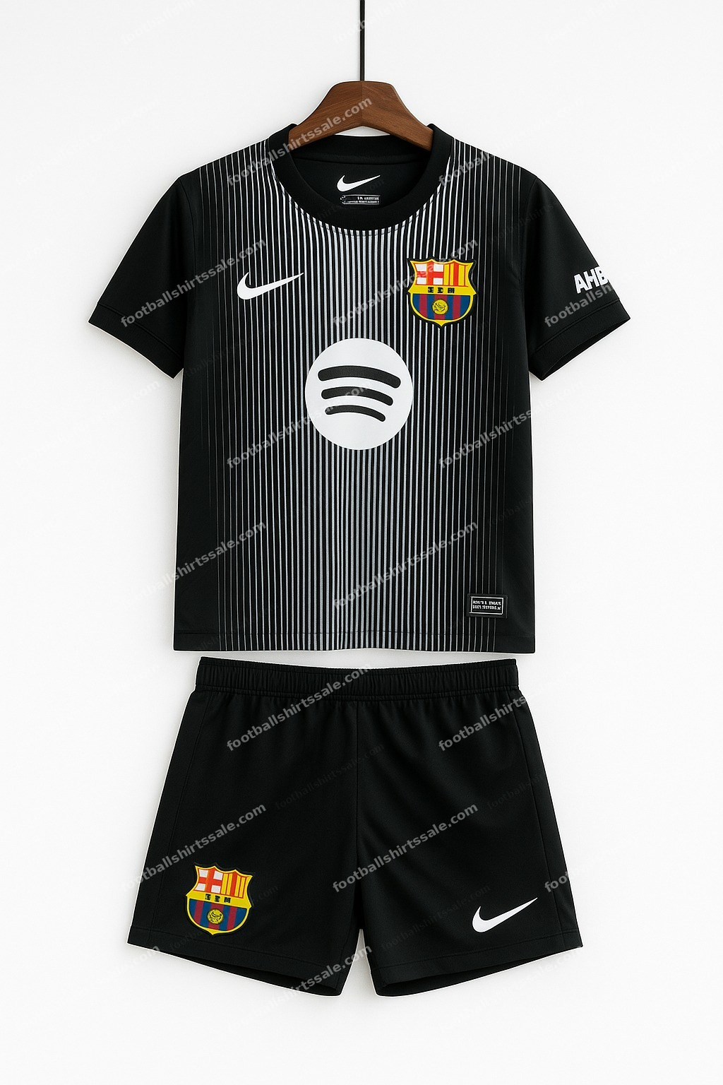 2025/2026 Kids Size Barcelona Black Goalkeeper Football Kit