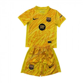 2024/2025 Kids Size Barcelona YellowGoalkeeper Football Shirt