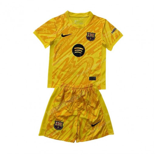 2024/2025 Kids Size Barcelona YellowGoalkeeper Football Shirt