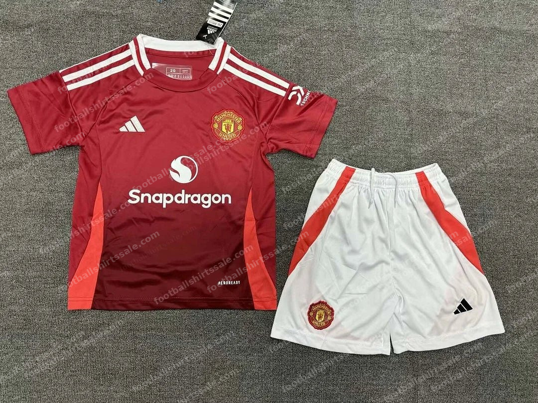 2024/2025 Kids Size Manchester United Home Football Shirt 1:1 Thai Quality