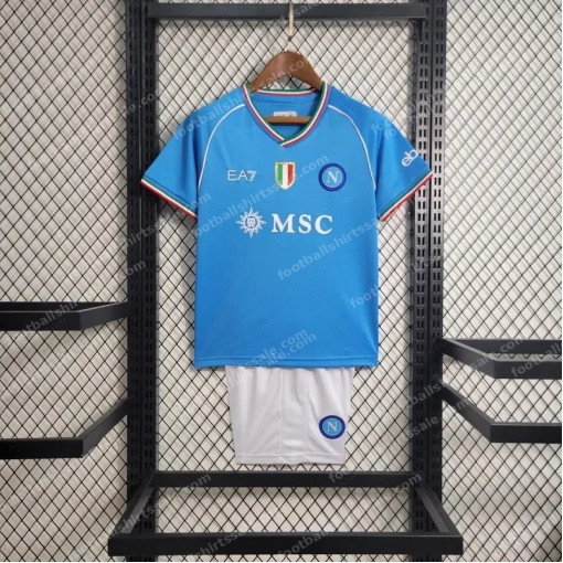 2023/2024 Kids Size Napoli Home Soccer Jersey