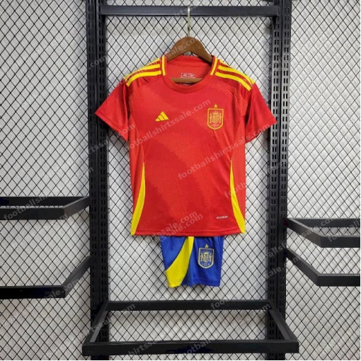 2024 Kids Size Spain Home Football Shirt