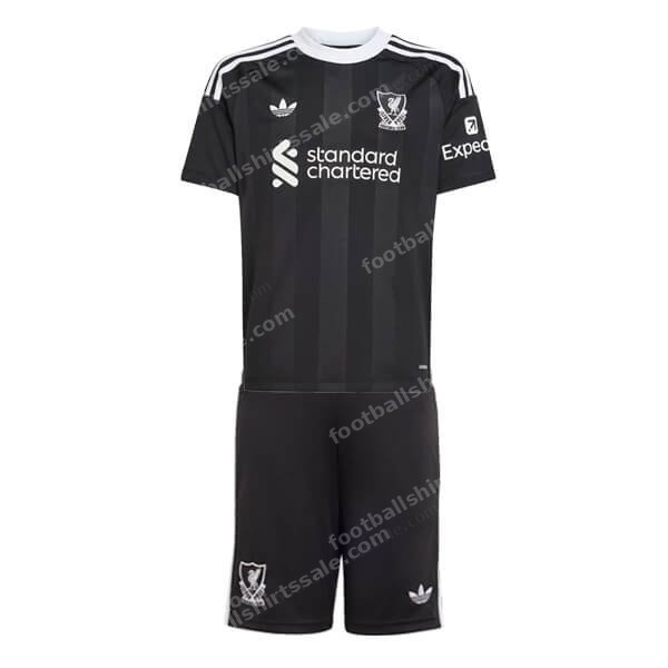 Liverpool Black Goalkeeper Kids Kit 25/26