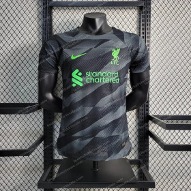 2023/2024 Liverpool Goalkeeper Black Soccer Jersey - Player Version