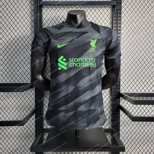 2023/2024 Liverpool Goalkeeper Black Soccer Jersey - Player Version