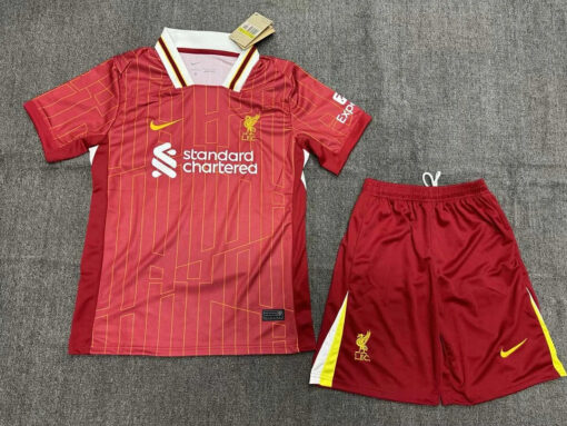 2024/2025 Liverpool Home Soccer Jersey Kids Size