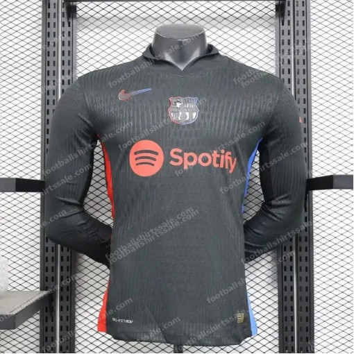 2024/2025 Long Sleeve Player Version Barcelona Away Jersey