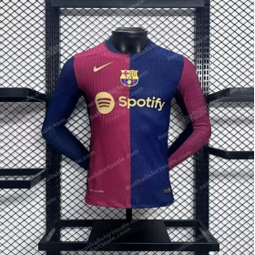 2024/2025 Long Sleeve Player Version Barcelona Home Jersey