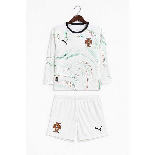 2025 Long Sleeve Portugal Away Football Shirt Kids Size