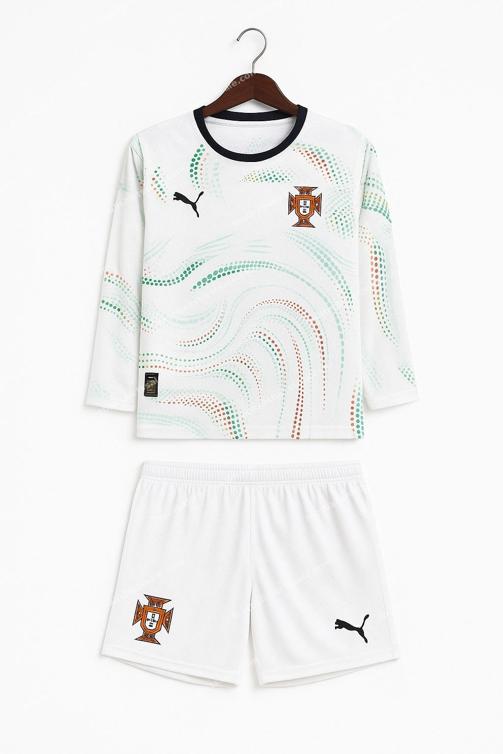 2025 Long Sleeve Portugal Away Football Shirt Kids Size