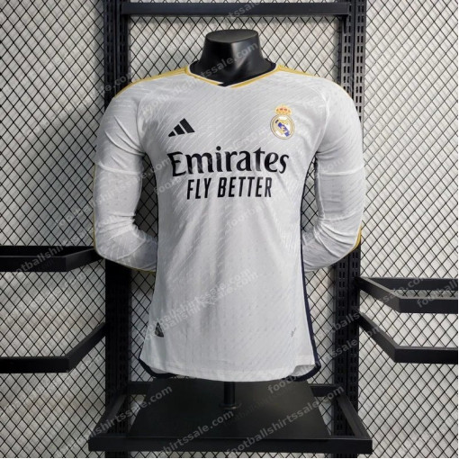 2023/2024 Long Sleeve Real Madrid Home Football Shirt