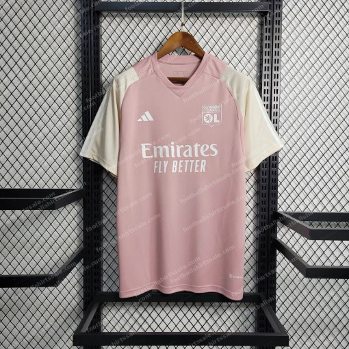 2023/2024 Lyon Training Wear Pink Football Shirt