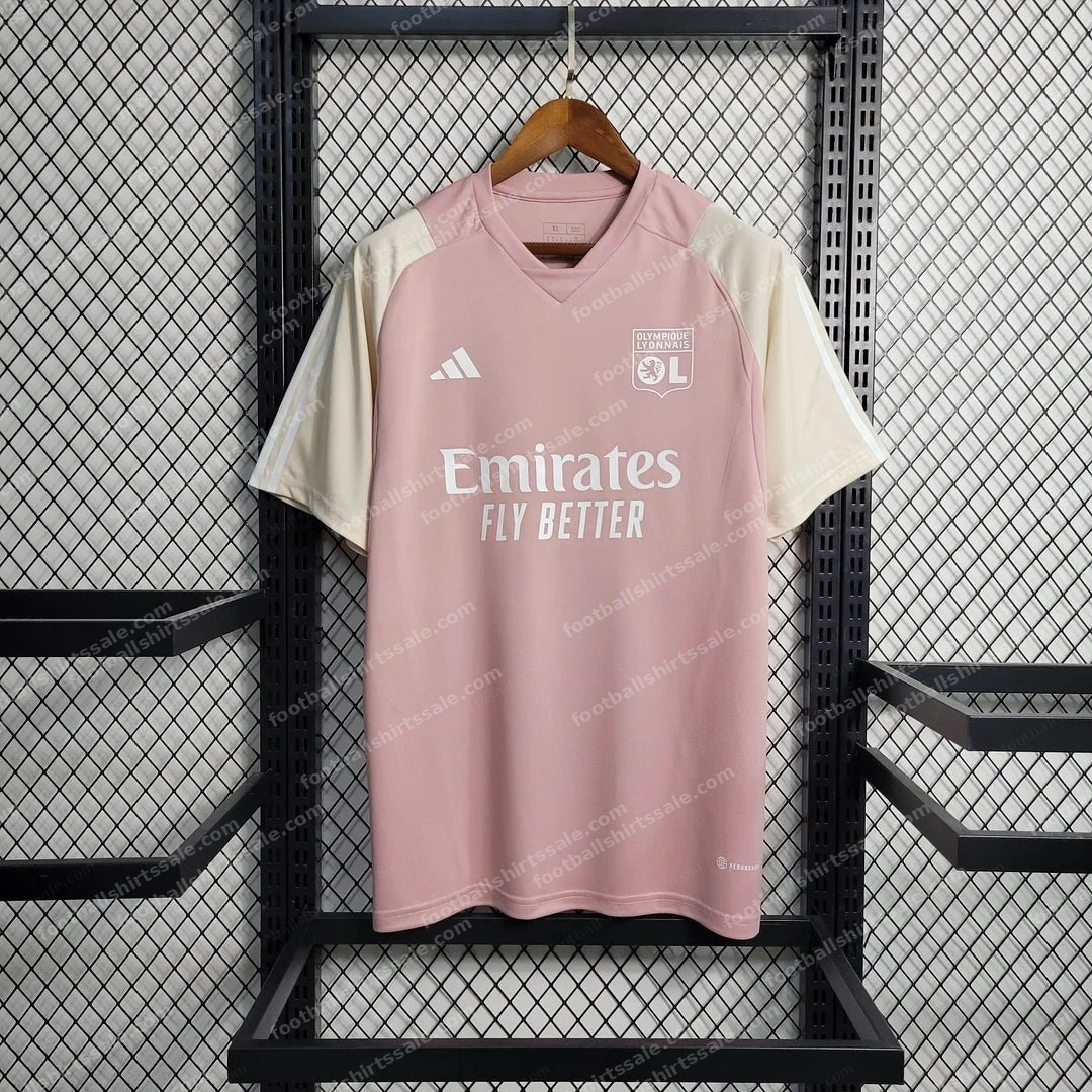 2023/2024 Lyon Training Wear Pink Football Shirt