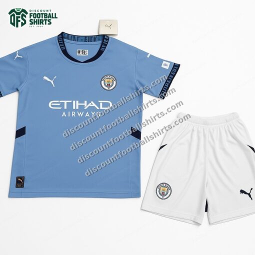 2024/2025 Manchester City Home Football Shirt Kids Size