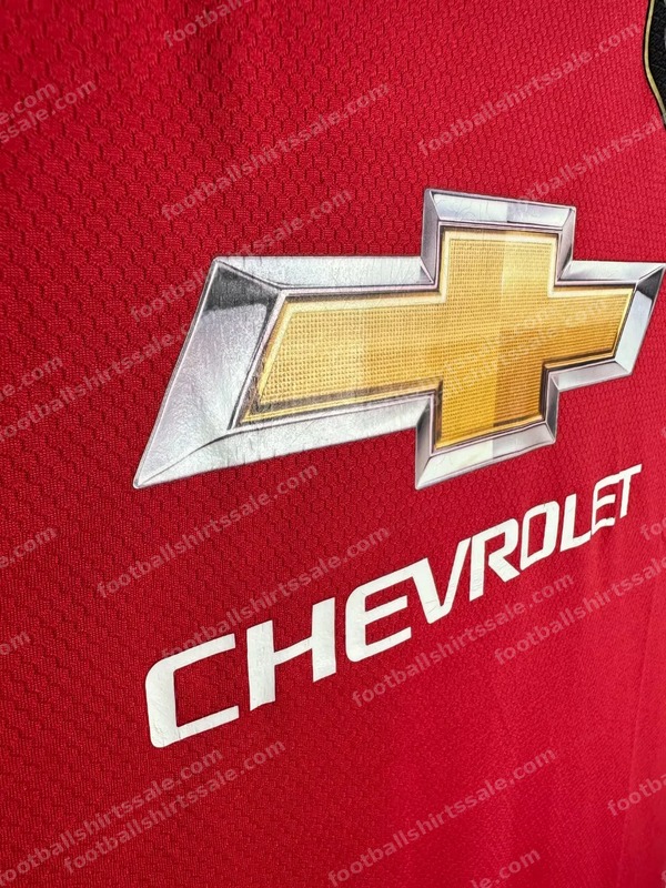 2019/2020 Manchester United Retro Home Football Shirt - Detail 1