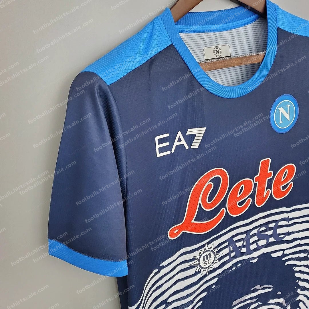 Napoli Soccer Commemorative Edition Blue Jersey 2021/2022 Retro 1:1 Thai Quality - Detail 2