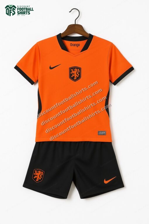 2026 Netherlands Home World Cup Football Shirt Kids Size